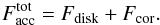 \begin{equation} F_{\rm acc}^{\rm tot}=F_{\rm disk}+F_{\rm cor} . \end{equation}