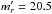 \hbox{${m}_r'=20.5$}
