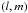 \hbox{$\left(l,m\right)$}