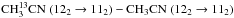\hbox{$\rm CH_3^{13}CN ~(12_2\rightarrow11_2)-\rm CH_3CN ~(12_2\rightarrow11_2)$}