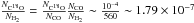 \hbox{$\frac{N_{\rm C^{18}\rm O}}{N_{\rm H_2}} =\frac{N_{\rm C^{18}O}}{N_{\rm CO}}\frac{N_{\rm CO}}{N_{\rm H_2}} \sim \frac{10^{-4}}{560}\sim1. 79\times10^{-7}$}
