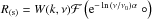 \hbox{$R_{(\mathrm{s})} = W(k,\nu) \mathcal{F} \left(\mathrm{e}^{-\ln{\left(\nu/\nu_0\right)} \alpha} \ \circ \right)$}