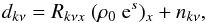 \appendix \setcounter{section}{1} \begin{eqnarray} d_{k\nu} = R_{k\nu x} \ (\rho_0 \ \mathrm{e}^{s})_x + n_{k\nu}, \label{sdmodel} \end{eqnarray}