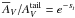\hbox{$\overline{A}_{V}/A_{V}^{\mathrm{tail}}=e^{-s_{t}}$}