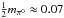 \hbox{$\tfrac{1}{2} m_{\pi^0} \approx 0.07$}