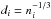 \hbox{$d_i=n_i^{-1/3}$}
