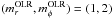 \hbox{${ (m_{r}^{\rm OLR} , m_{\phi}^{\rm OLR}) = (1,2) }$}