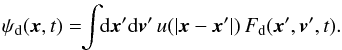 \appendix \setcounter{section}{1} \begin{eqnarray} \psi_{\rm d} ({\vec x}, t) = \!\! \int \!\! \mathrm{d} {\vec x}' \mathrm{d} {\vec v}' \, u (|{\vec x} - {\vec x}'|) \, F_{\rm d} ({\vec x} ' , {\vec v} ' , t) . \label{discrete_potential_derivation} \end{eqnarray}