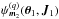 \hbox{${ \psi^{(q)}_{{\vec m}_{2}} ({\vec \theta}_{1} , {\vec J}_{1}) }$}