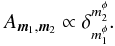 \appendix \setcounter{section}{2} \begin{eqnarray} A_{{\vec m}_{1} , {\vec m}_{2}} \propto \delta_{m_{1}^{\phi}}^{m_{2}^{\phi}} . \label{azimuthal_Am1_m2_TF} \end{eqnarray}