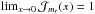 \hbox{${ \lim_{x \to 0} \mathcal{J}_{m_{r}} (x) = 1}$}