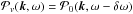 \hbox{$\mathcal{P}_v(\vec{k},\omega) = \mathcal{P}_0(\vec{k},\omega-\delta\omega)$}