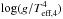 \hbox{$\log (g/T_\text{eff,4}^4)$}