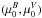 \hbox{$(\mu_0^B, \mu_0^V)$}
