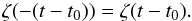 \appendix \setcounter{section}{1} \begin{eqnarray} \zeta(-(t-t_0))=\zeta(t-t_0) . \label{eq:sym0} \end{eqnarray}