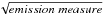 \hbox{$\sqrt{emission~measure}$}