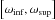 \hbox{$\left[ \omega_{\rm inf}, \omega_{\rm sup} \right] $}