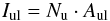 \begin{eqnarray} I_{\rm ul} = N_{\rm u} \cdot A_{\rm ul} \end{eqnarray}