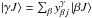 \hbox{$\left|\gamma J\right>=\sum_{\beta}y^{\gamma}_{\beta j}\left|\beta J\right>$}
