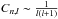 \hbox{$C_{\it{n,l}}\sim\frac{1}{{\it l}({\it l}+1)}$}