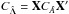\hbox{$ C_{\hat{\Lambda}}= {\bf X} C_{\hat{A}} {\bf X}^{\prime}$}
