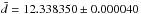 \hbox{$\bar{d}=12.338350 \pm 0.000040$}