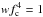 \hbox{$w f_{\mathrm{c}}^4 = 1$}
