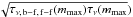 \hbox{$\sqrt{\tau_{\nu,\,\mathrm{b-f},\,\mathrm{f-f}} (m_{\mathrm{max}}) \tau_{\nu}(m_{\mathrm{max}}})$}