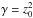 \hbox{$\gamma=z_0^2$}