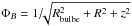 \hbox{$\Phi_B=1/\!\!\sqrt{R_{\rm bulbe}^2+R^2+z^2}$}