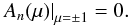 \begin{eqnarray} \label{eq:boundary} \left.A_n(\mu)\right|_{\mu=\pm1}=0. \end{eqnarray}