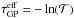 \hbox{$\tau^{\textrm{eff}}_{\rm GP}=-\ln(\mathcal{T})$}