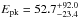 \hbox{$E_{\rm pk} = 52.7_{-23.4}^{+92.0}$}