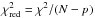 \hbox{$\chi^2_\mathrm{red} = \chi^2/(N-p)$}