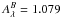 \hbox{$A_{\lambda}^{B} = 1.079$}