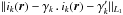 \hbox{$\|i_{\mmodif{k}}(\vec{r}) - \gamma_k \,.\, i_{\mmodif{k}}(\vec{r}) - \gamma'_k \|_{L_1}$}