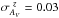 \hbox{$\sigma_{A_V}^{\ z} = 0.03$}