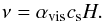 \begin{equation} \label{vis} \nu = \alpha_\mathrm{vis} c_\mathrm{s} H. \end{equation}
