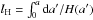 \hbox{$l_{\rm H}=\int_0^a {\rm d}a^{\prime}/H(a^{\prime})$}
