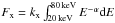 \hbox{$F_\mathrm{x} = k_\mathrm{x} \int^{80\mathrm{\,keV}}_{20\mathrm{\,keV}} E^{-\alpha}\mathrm{d}E$}