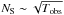 \hbox{$N_\mathrm{S} \sim \sqrt{T_\mathrm{obs}}$}