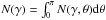 \hbox{$N(\gamma)=\int_0^\pi N(\gamma,\theta) \mathrm{d}\theta$}