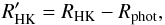 \begin{equation} \label{eq_6} R^{\prime}_{\rm HK} = R_{\rm HK} - R_{\rm phot}, \end{equation}