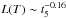 \hbox{$L(T) \sim t_5^{-0.16}$}