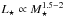 \hbox{$L_{\star}\propto M_{\star}^{1.5-2}$}