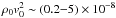 \hbox{$\rho_0v_0^2\sim(0.2{-}5)\times10^{-8}$}