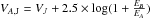 \hbox{$V_{A, \mathrm{J}}=V_J+2.5\times \log(1+\frac{E_B}{E_A})$}