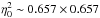 \hbox{$\eta_0^2 \sim 0.657\times0.657$}