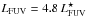 \hbox{$L_{\rm FUV}=4.8\,L^\star_{\rm FUV}$}