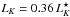 \hbox{$L_{K} =0.36\, L^\star_{K}$}